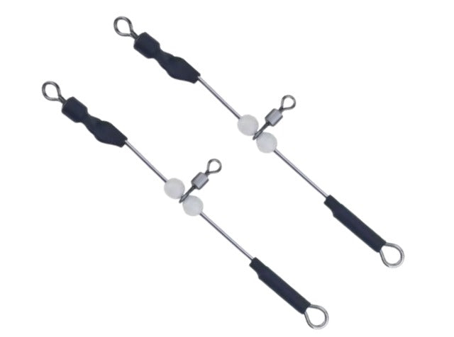 Mini trave 2 Pz. Inox Surfcasting perline Fluo 7 cm