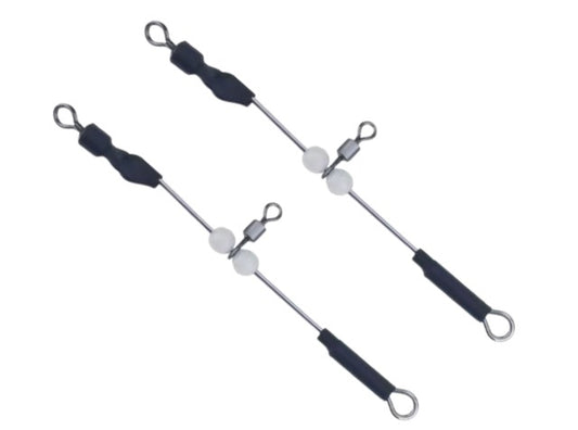 Mini trave 2 Pz. Inox Surfcasting perline Fluo 7 cm