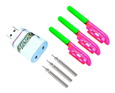 Lampo Gamma Supernova Tip Lamp con Avvisatore di Abboccata batteria JXP322 80 cicli di Ricarica