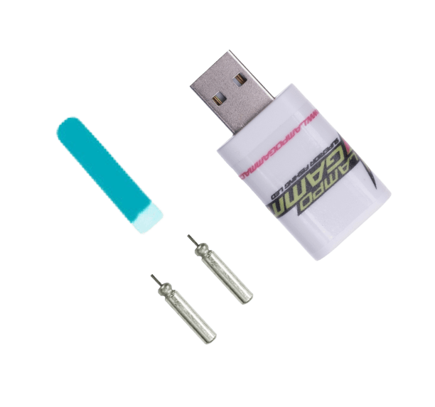 Lampo Gamma Kit Nova Ø3,0mm Con Batteria Potenziata JXP311 Durata 500 ore Ricaricabile - Lampogamma Superleds