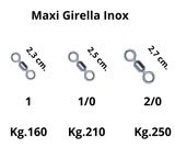 10 Pezzi Maxi Girella Inox con Altissimo Carico di Rottura Misure 1 - 1/0 e 2/0 - Lampogamma Superleds
