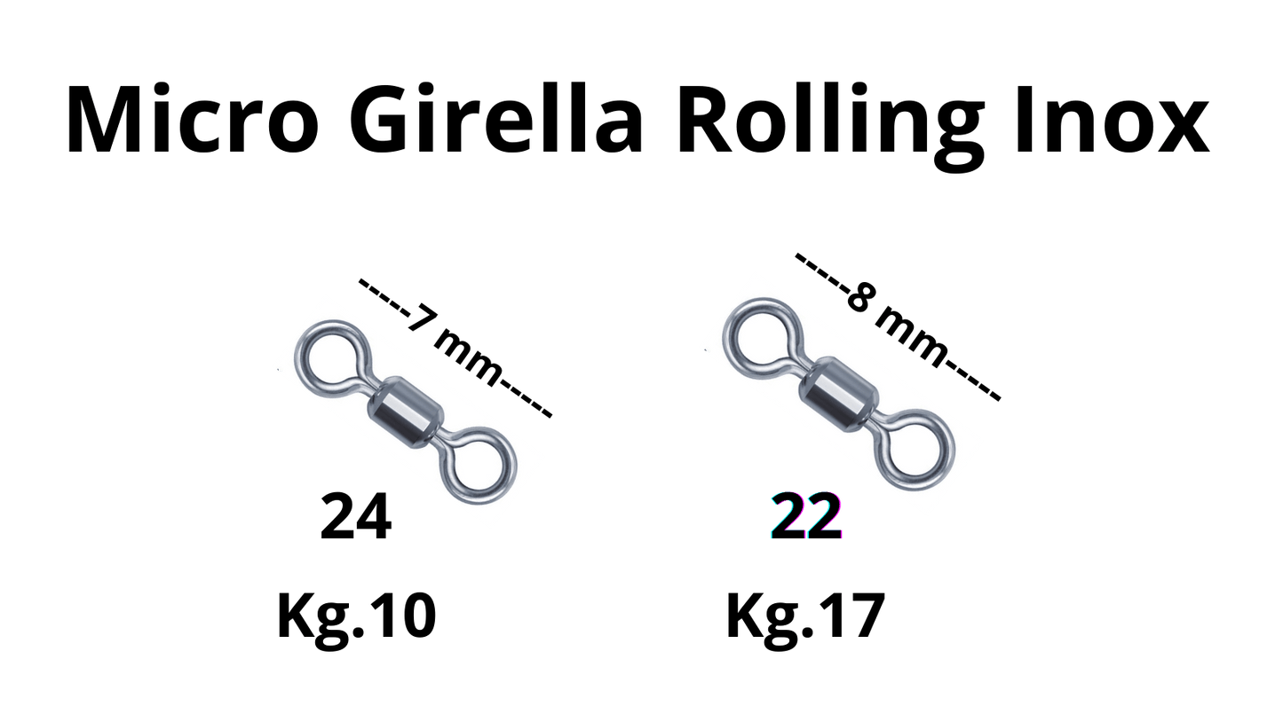 30 Pezzi Micro Girella Inox con Altissimo Carico di Rottura Misure 20 22 e 24 - Lampogamma Superleds