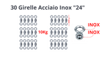 30 Pezzi Micro Girella Inox con Altissimo Carico di Rottura Misure 20 22 e 24 - Lampogamma Superleds