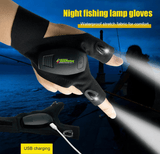 Lampo Gamma Guanto pesca con luce Led per innescare di notte batteria Ricaricabile - Lampogamma Superleds