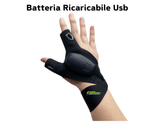 Lampo Gamma Guanto pesca con luce Led per innescare di notte batteria Ricaricabile - Lampogamma Superleds