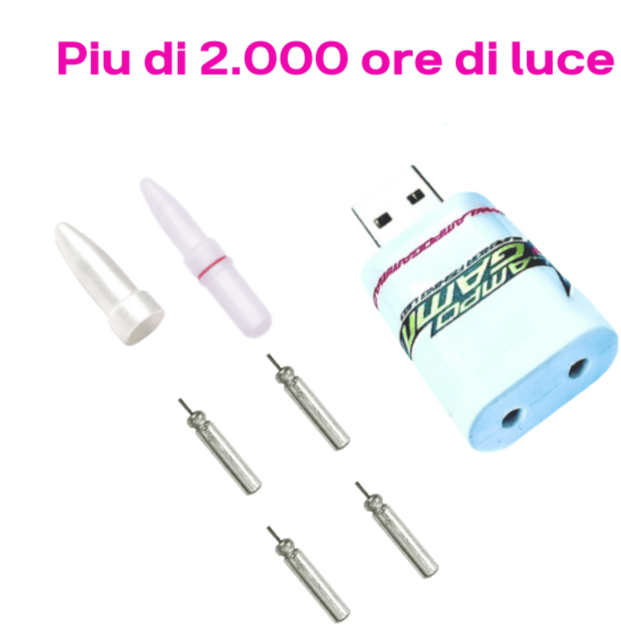 Lampo Gamma Kit 2 pesca Bolognese Ø3mm o Ø4,5mm 2000 ore - Lampogamma Superleds