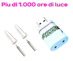 Lampo Gamma Kit Carpodromo Mini Star Ø3mm Ricaricabile 1000 ore - Lampogamma Superleds