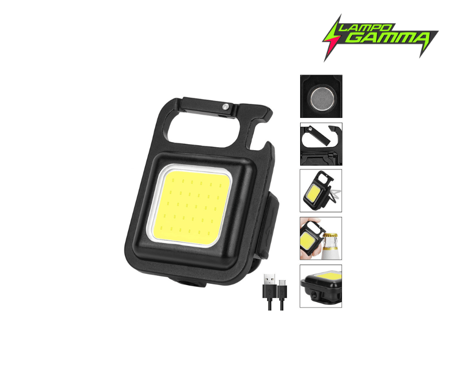 Lampo Gamma Mini Sun portachiavi lampada Ricaricabile Usb con Magnete - Lampogamma Superleds